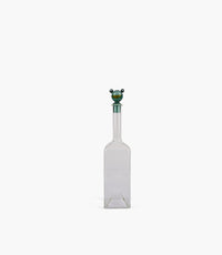 Eclectic Glass Bottle with Green Lid