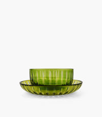 Cross Green Bowl & Plate Set of 6