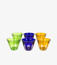 Oval Arabic Coffee Cup Multicolor Set of 6