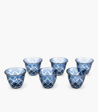 Celeste Azur Arabic Coffee Cup Set of 6