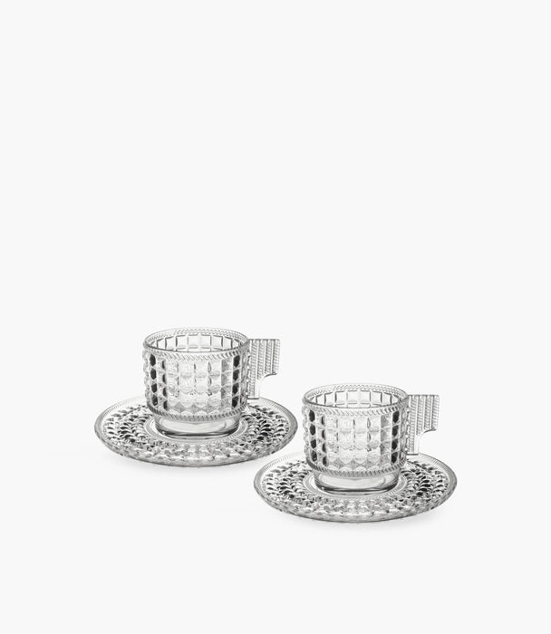 Chic & Zen - Cake Acrylic Set 2 Coffee Cup - Clear - Roomours