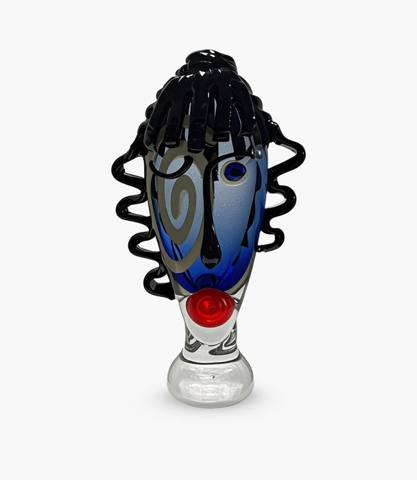 Face Sculpture Blue and Black colour 21×10.5×34 cm