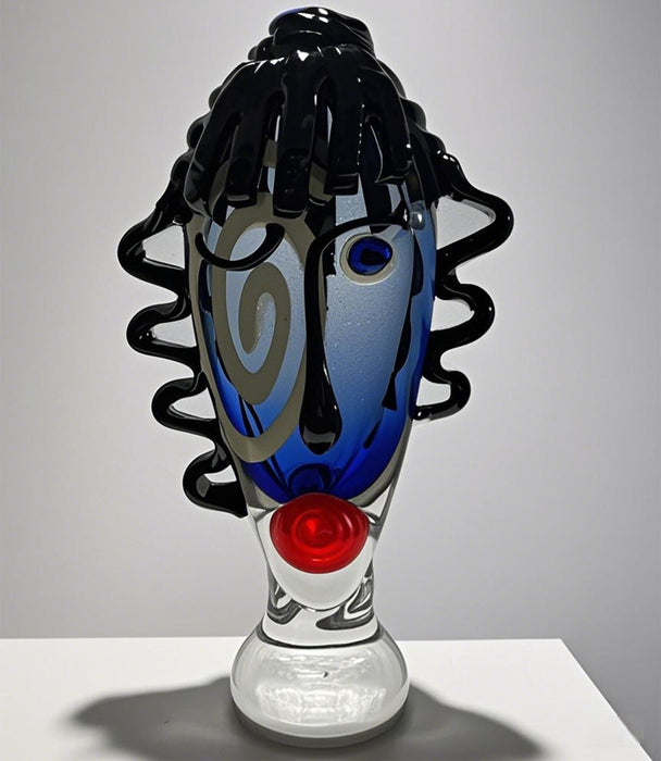 Face Sculpture Blue and Black colour 21×10.5×34 cm