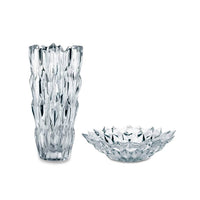 Quartz Crystal Bowl & Vase Set – 2pcs, 26x32 cm - Roomours