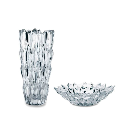 Quartz Crystal Bowl & Vase Set – 2pcs, 26x32 cm - Roomours