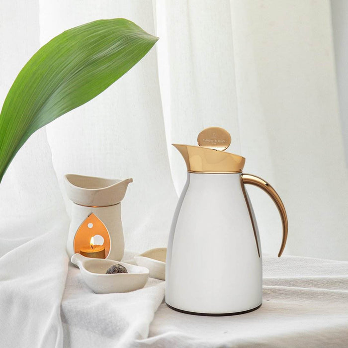 Chic Gold Coffee Thermos with Coffee & Tea Cups Set – 20 Pieces - Roomours