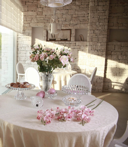 Crown Jewel Footed Bowl & Cake Plate Set – 2 Pieces, 23x33 cm - Roomours