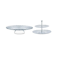 Bossa Nova Cake Plate with Two Layer Tray Stand - 2 pieces - Roomours