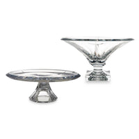 Polar Light Footed Cake Plate & Bowl – 2 Piece Set - Roomours