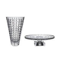 Atrium Footed Cake Stand & Vase – 2-Piece Set - Roomours