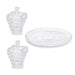 Spiral Crystal Covered Bowl and Round Tray – 2pcs, 12x30 cm - Roomours