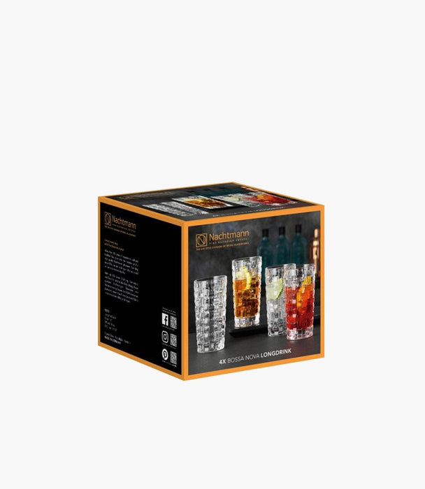 Bossa Nova Long Drink Glasses – Set of 12 Pieces - Roomours