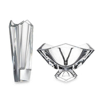 Prism Footed Bowl and Vase – 2 Piece Set - Roomours